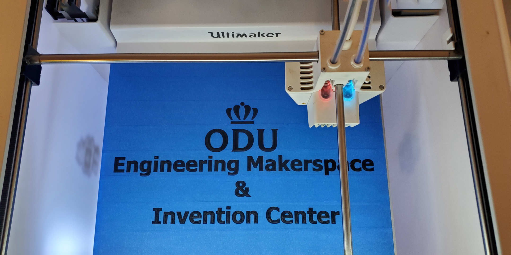 ODU makerspace logo as a 3D print