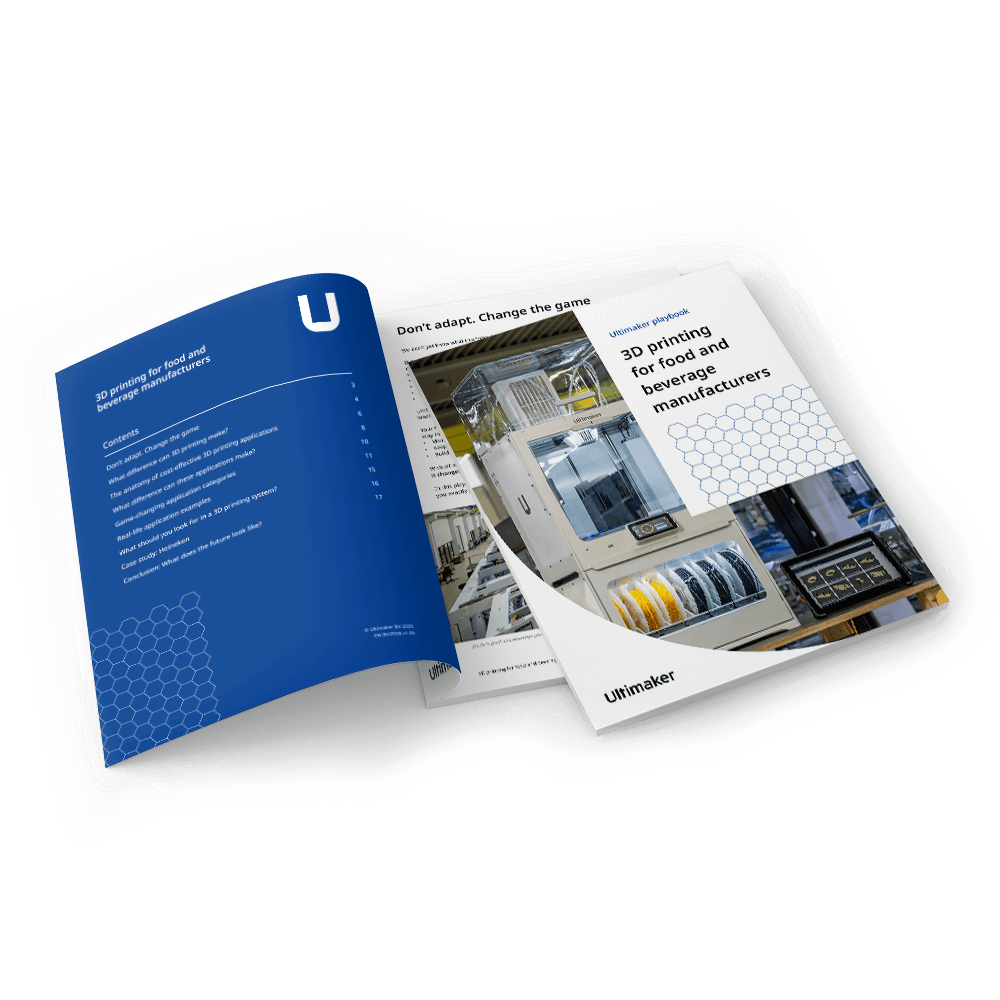 Ultimaker 3D printing playbook for food and beverage manufacturers preview