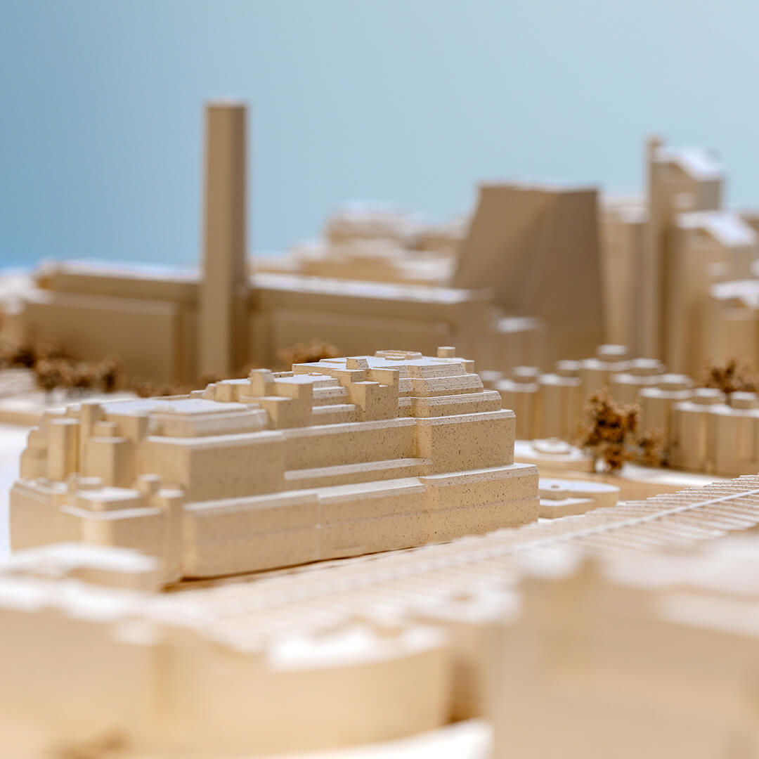 Wood-composite 3D printed architectural models
