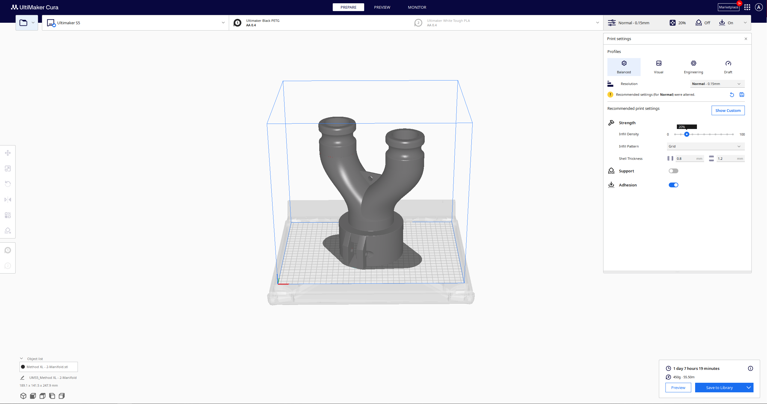Cura 5.5 print times (updated)